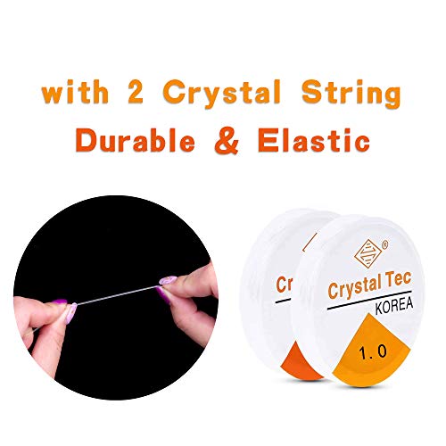 2280 PCS 24colors Pony Beads Jewelry Making Kit, 9mm Pony Beads Rainbow Opaque Beads Small Loose Spacer Beads for Friendship Bracelet Jewelry Necklace Making Crafts