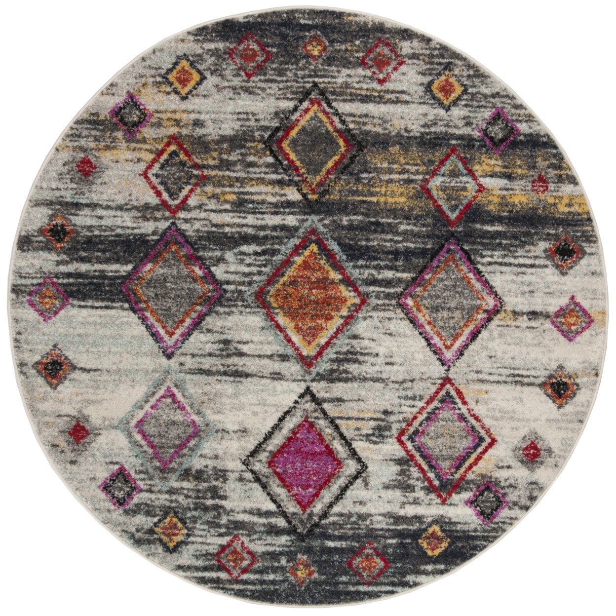 SAFAVIEH Adirondack Light Grey/Red Rug: Rustic Lodge Style