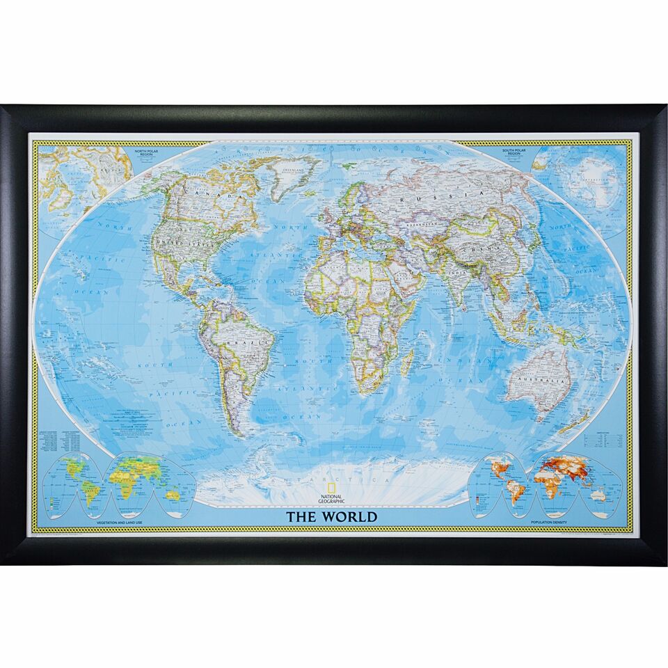 24 x 36 Frames Classic World Push Pin Travel Map | Michaels