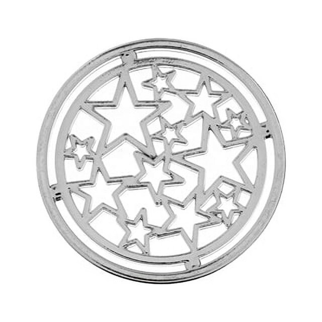 John Bead 22mm Circle with Stars Beadwork Pendants