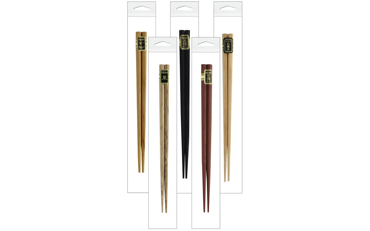 PAA Ess Hair Pick Chopsticks Astd Tan/Brown 2pc