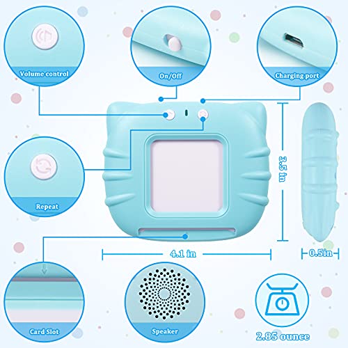 ABC Learning Flash Cards for Toddlers 2-4, Autism Toys, Speech Therapy Toys, Educational Talking Flash Cards Kindergarten for Boys and Girls, 248 Sight Words Blue