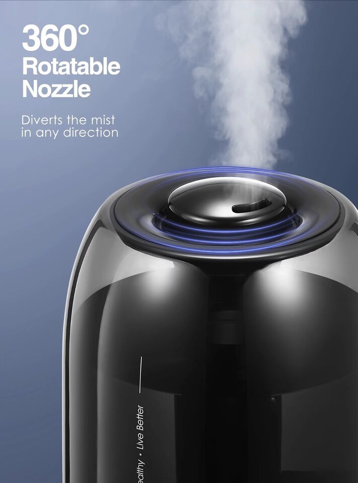 Humidifier Cool Mist , Rotating for Bedroom.