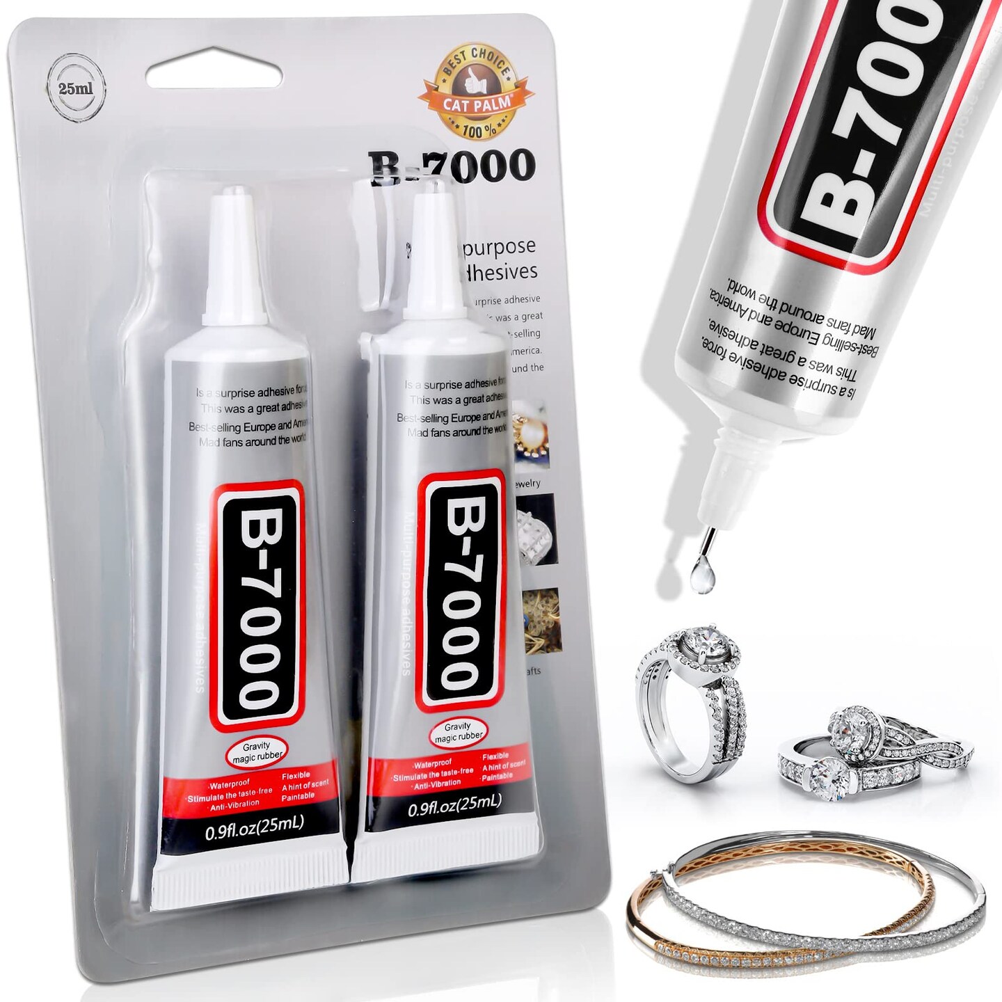 B-7000 Super Adhesive Glue for Rhinestone, B7000 Craft DIY Clear Glue for  Jewelry Making, Multi Function Glue for Fabric, Nail Art, Cell Phone  Repair