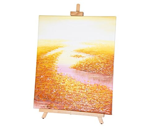 31-1/2 inch A-Frame Easel, Adjustable Beechwood Tripod Display Stand, Holds Up to 27&#x22; Canvas, Portable Table Desktop Painting Picture Holder