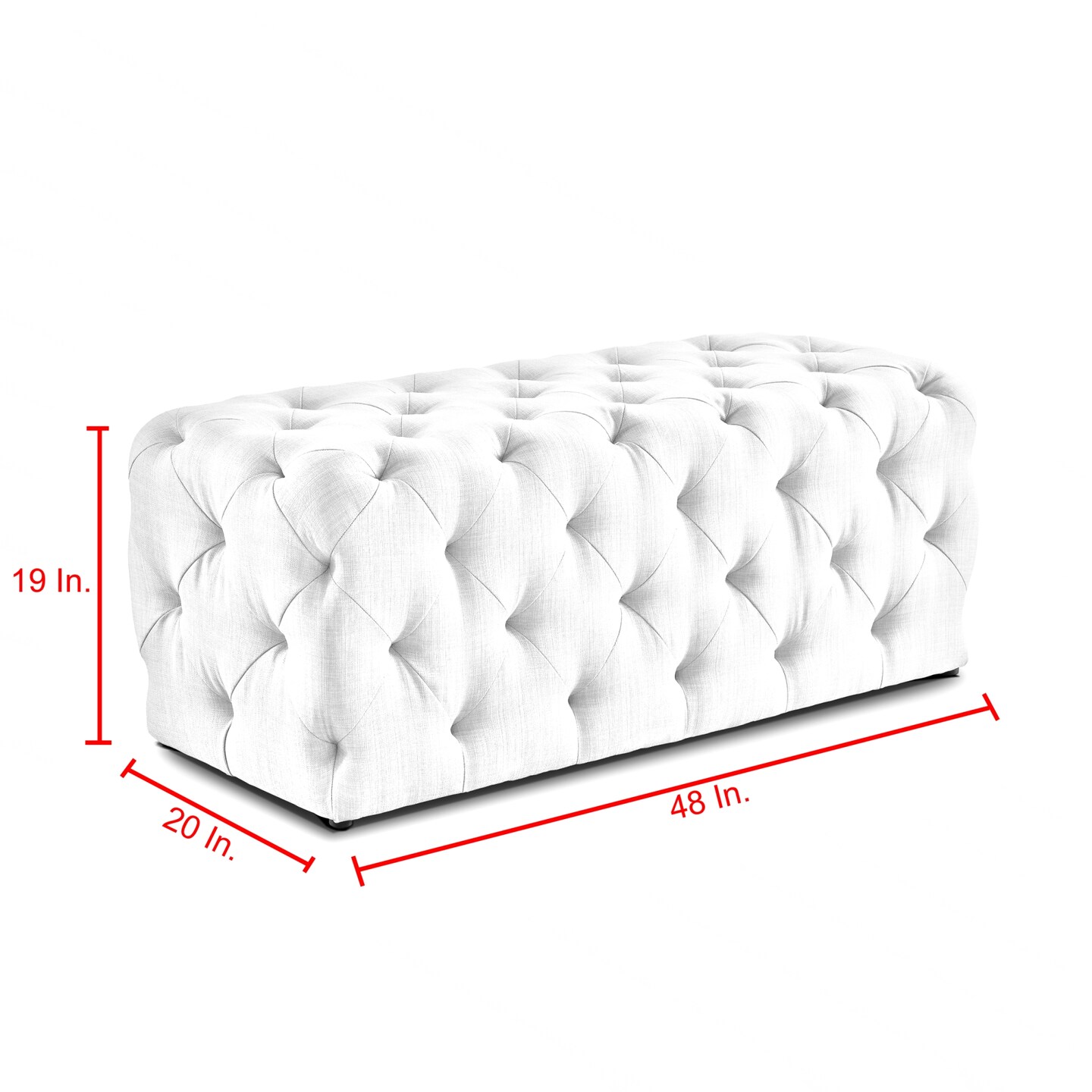 Norman Velvet/Linen Tufted Allover Upholstered Bench