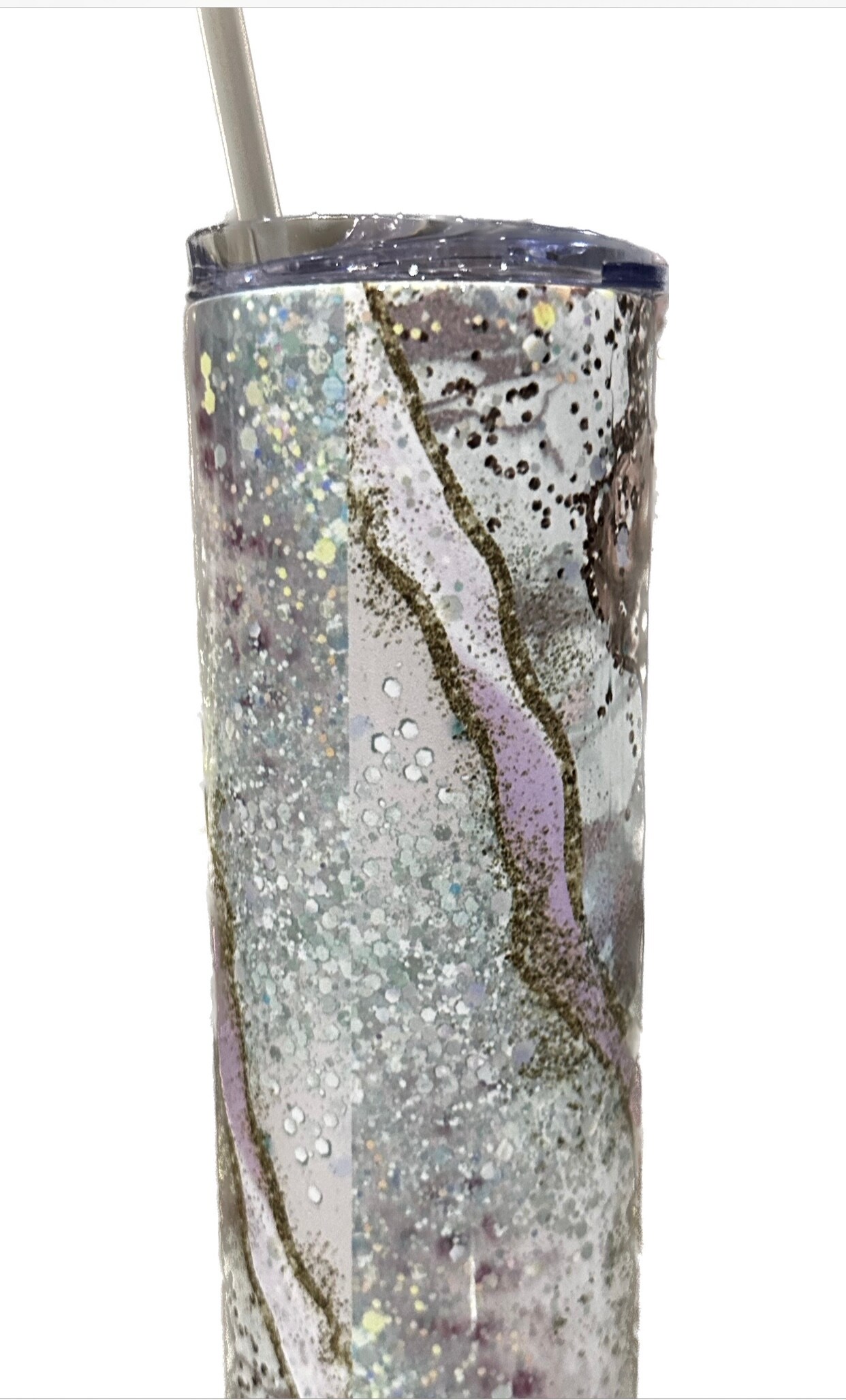 Pink Marble Glass Cold Cup 20oz