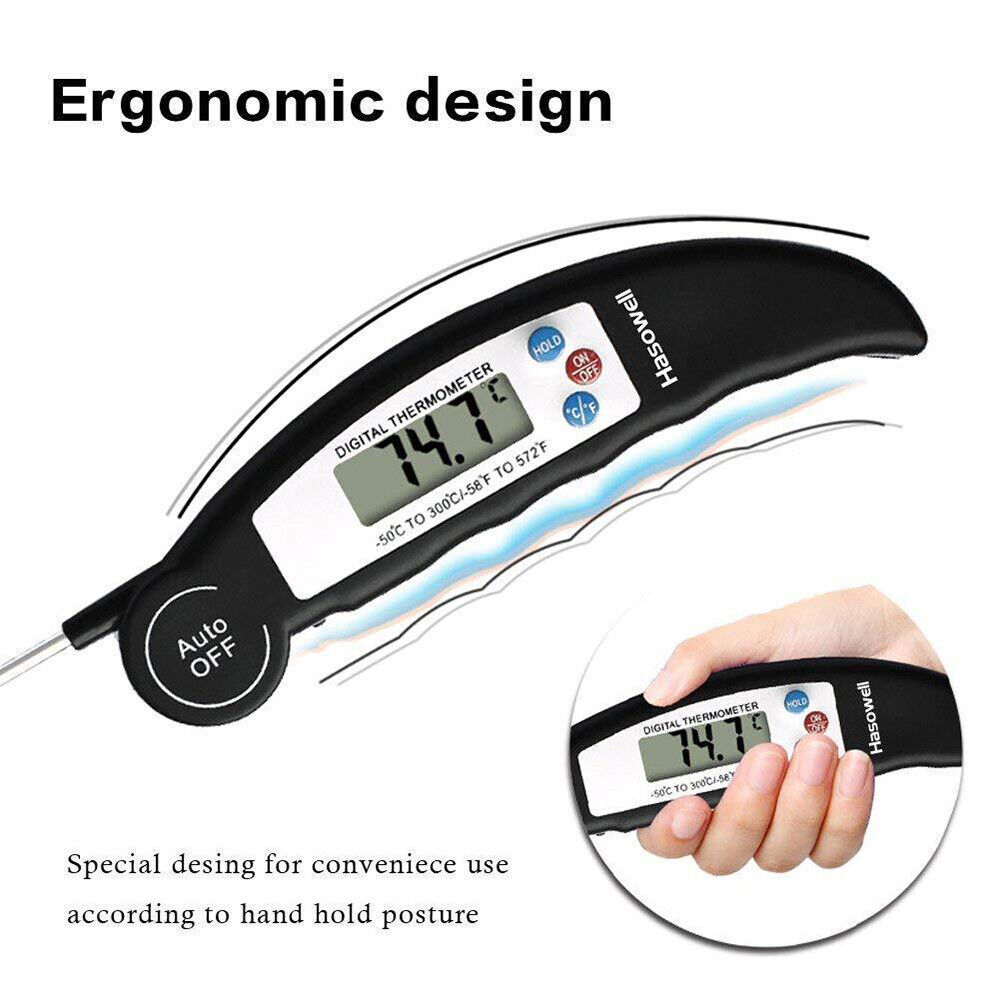 Collapsible LCD Digital Food Thermometer