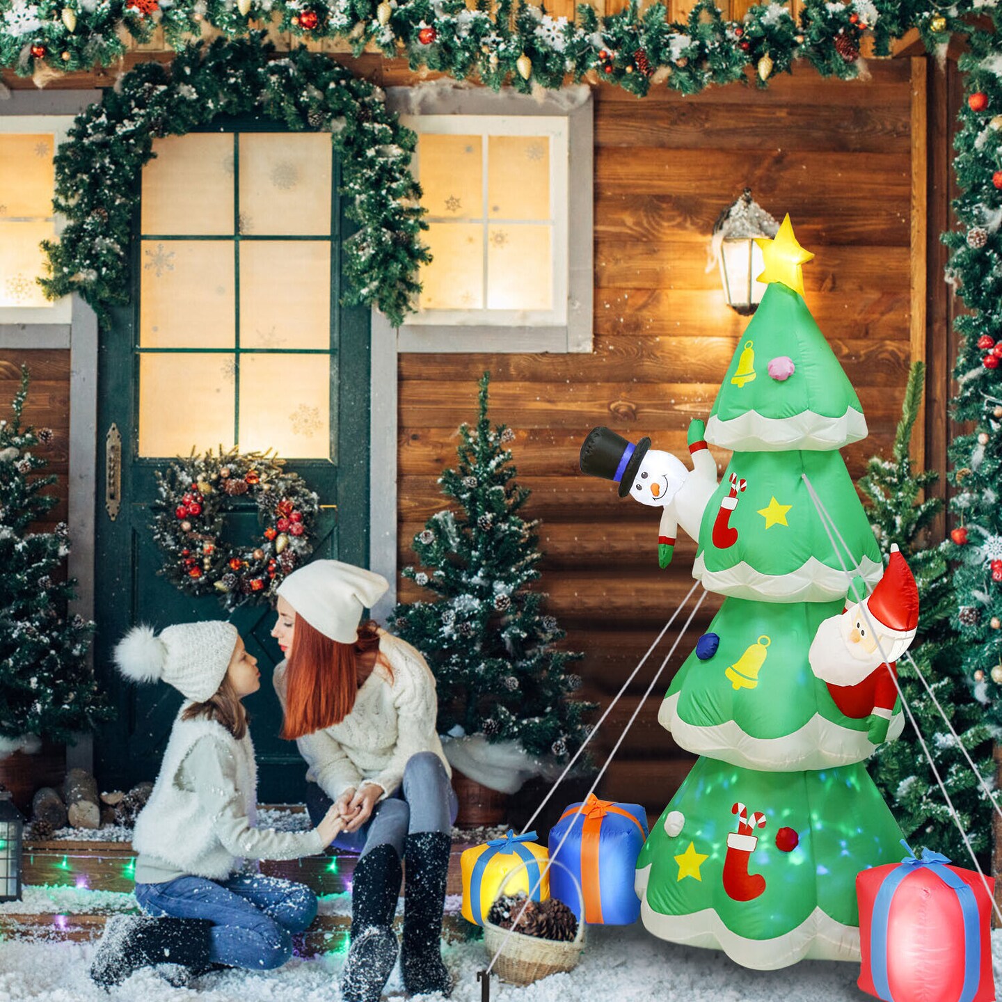 7FT Inflatable Christmas Tree with LED Lights