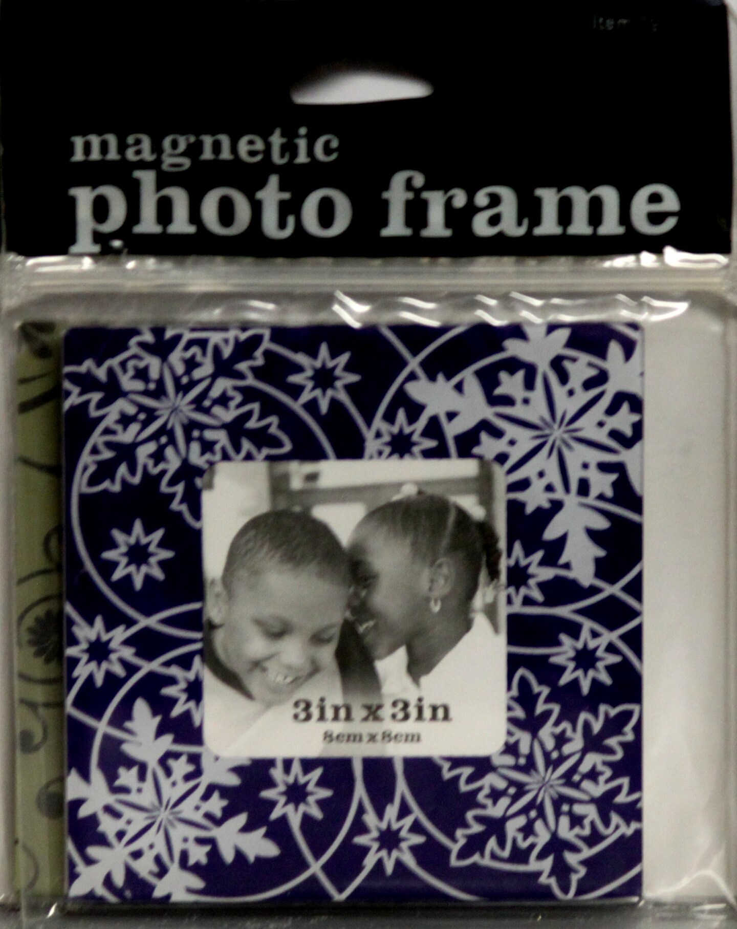 Designer Christmas Magnetic Photo Frame-Blue Snowflake