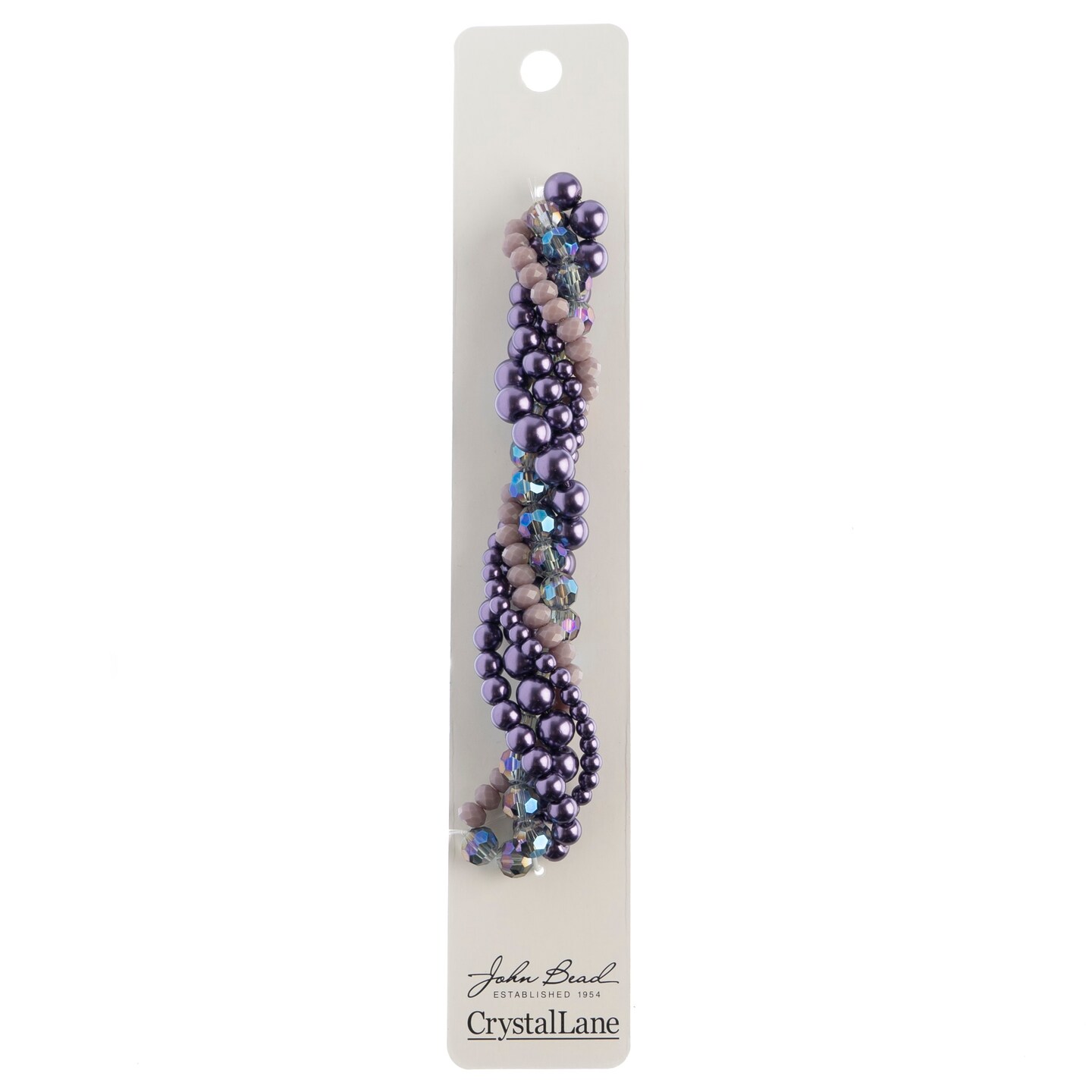 Crystal Lane DIY Blackcurrant Swirl Moonflower Twisted Glass &#x26; Pearls Beads, 5 Strands