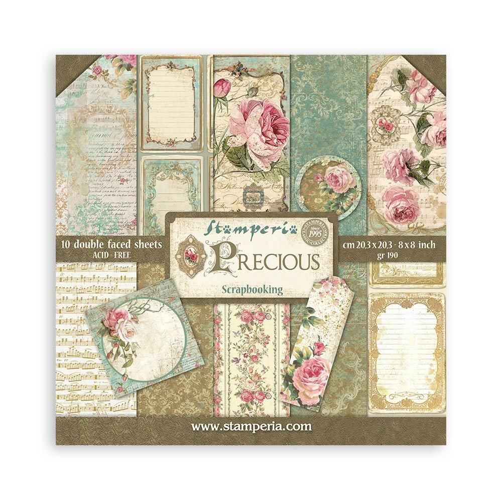 Stamperia Precious 8&#x22;X8&#x22; Double-Sided Paper Pad