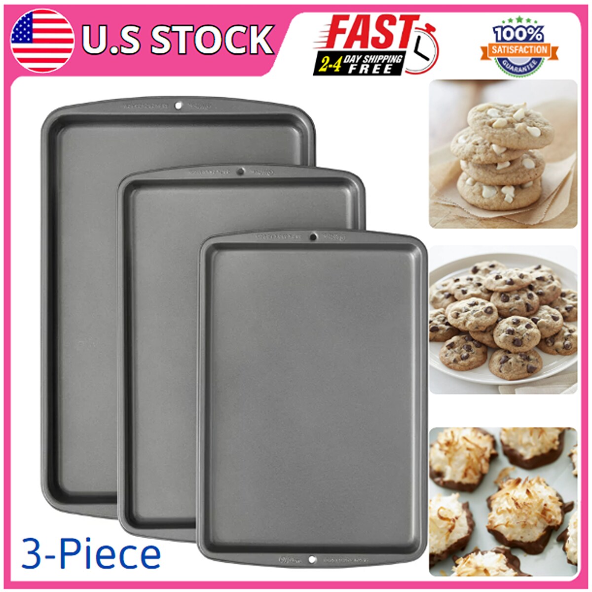 Wilton Non-Stick Medium Cookie Sheet, (15.25 x 10.25)