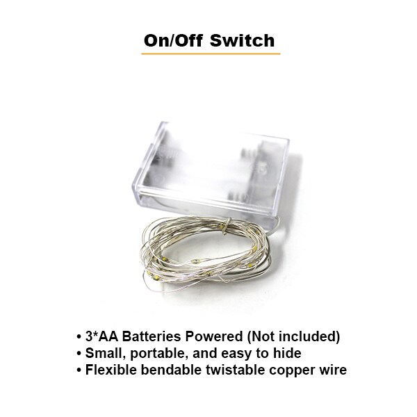 Perfect Holiday 30 LED Copper Fairy String Lights - Battery Operated