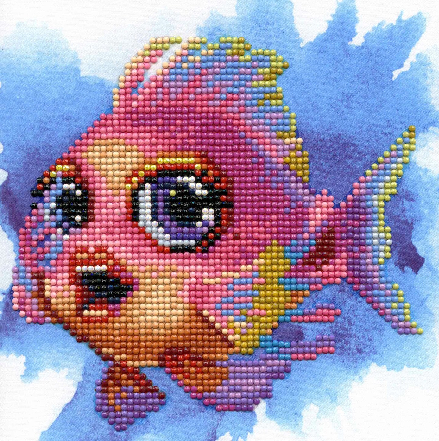 DIAMOND ART BY LEISURE ARTS Flirty Fish, 8&#x22;x8&#x22;, Beginner Diamond Painting Kits for Adults, Diamond Art for Adults, Diamond Art Kit, Diamond Art Painting