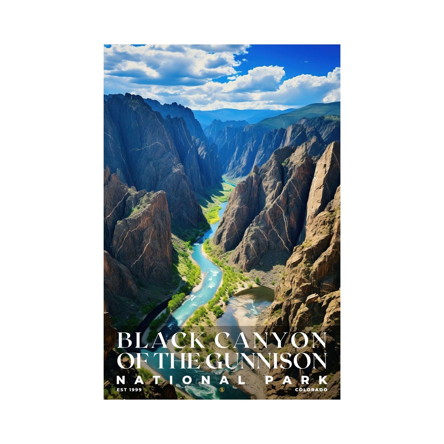 Black Canyon of the Gunnison National Park Poster, Travel Art, Office ...