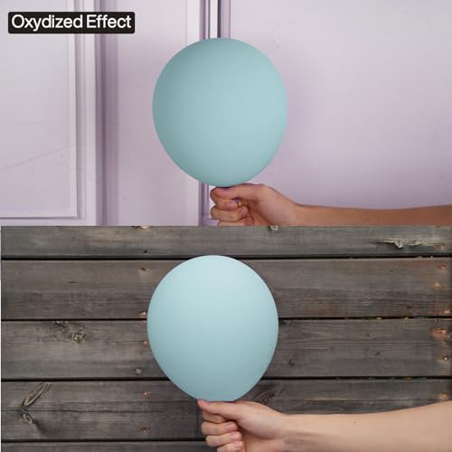 50 Pieces Pale Aqua Balloons, 12 Inch Boho Blue Balloons, Pale Blue Balloons for Balloon Garland or Balloon Arch as Party Decorations, Birthday Decorations, Baby Shower Decorations, Blue-F28-M