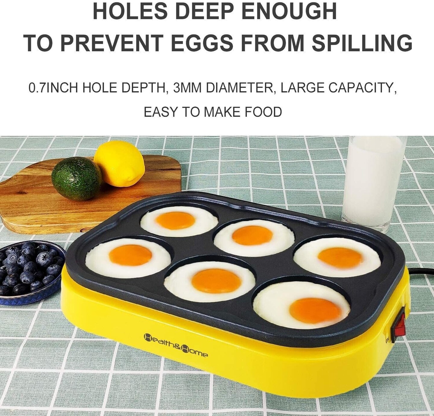 Electric Mini Pancake and Egg Frying Pan for Snacks or Desserts