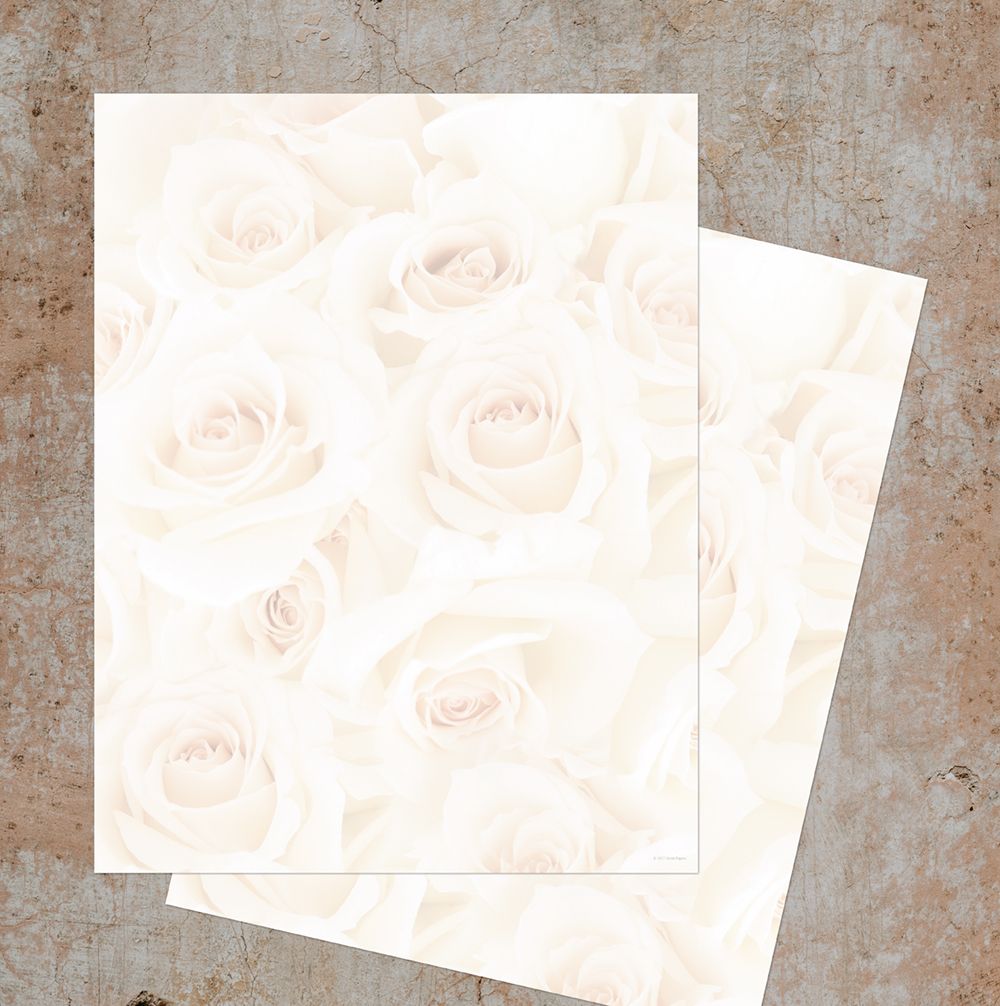 Great Papers! Blush Roses Stationery Letterhead, Invitations and Announcements, Printer Friendly, 8.5"x11", 80 Pack