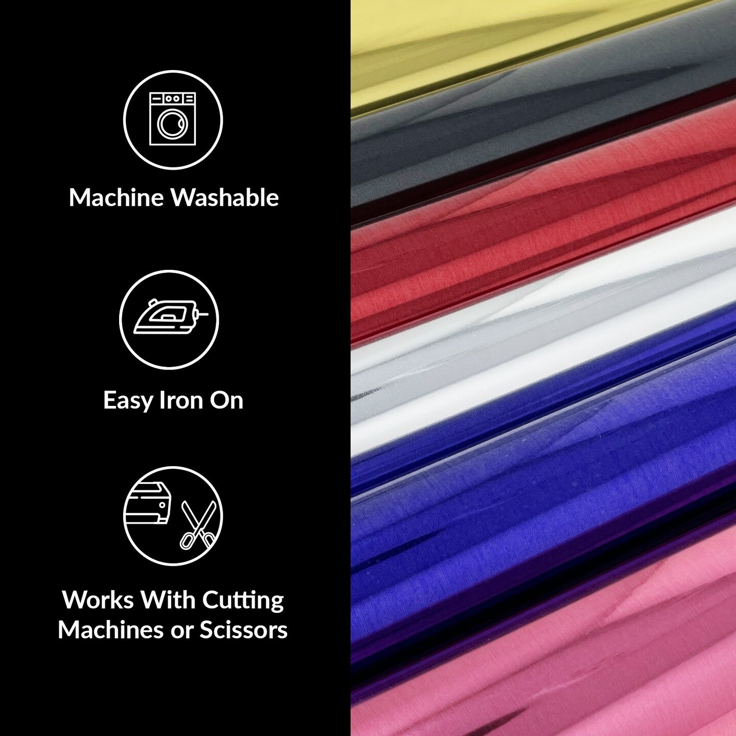 Metallic Vinyl Heat Transfer Vinyl Gold Vinyl Sheets Pink Chrome Silver Metalic Permanent Metallic Vinyl Foil Adhesive Vinyl Metallic HTV Pack Foil Vinyl Iron On Vinyl