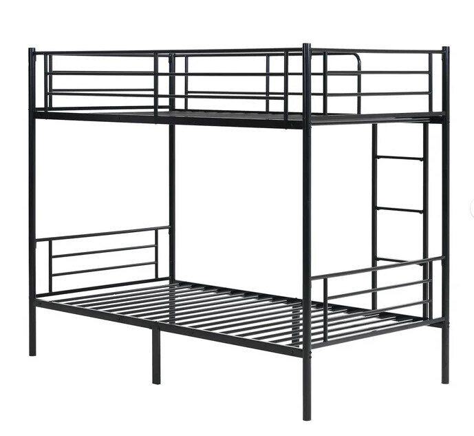 Steel Bunk Beds Frame Ladder Bedroom Dorm for Kids Adult Children Twin over Twin