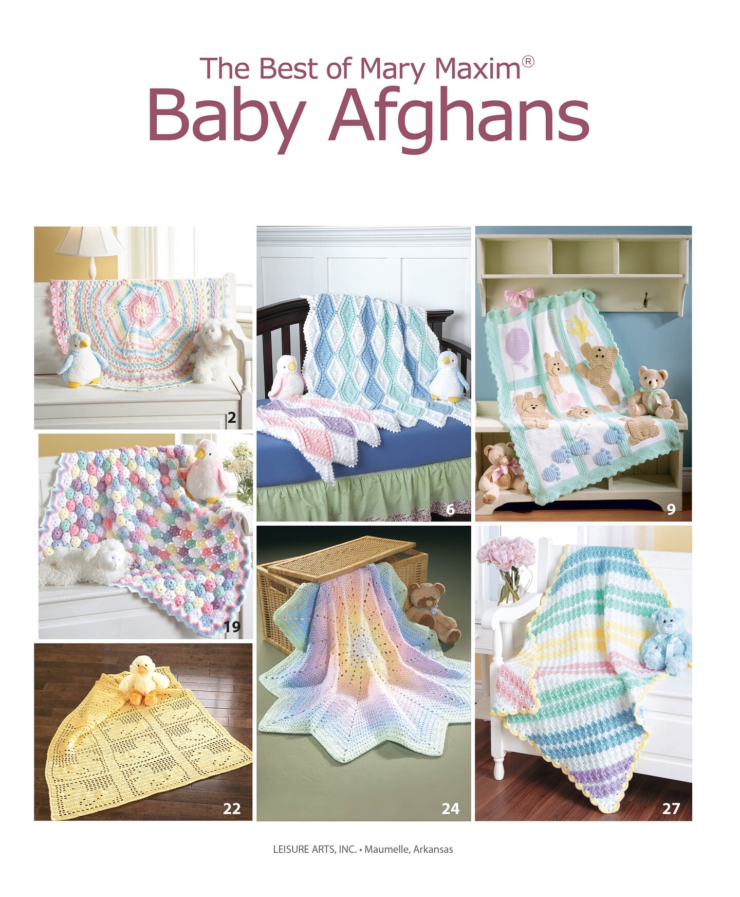 Leisure Arts Mary Maxim Baby Afghans Crochet Book