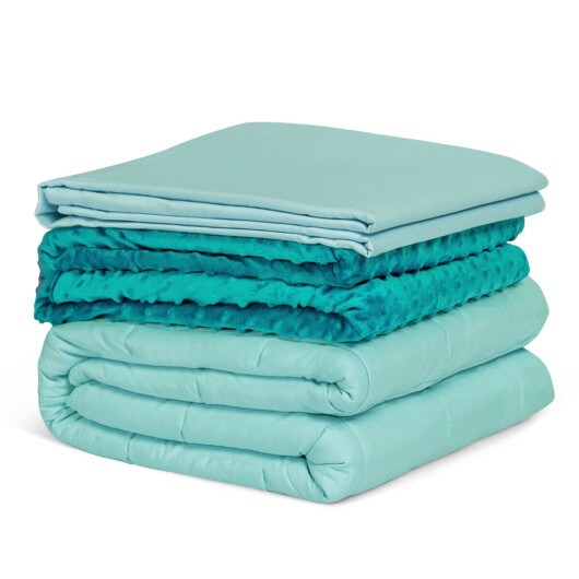 Heavy Weighted Blanket 3 Pieces Set with Hot and Cold Duvet Covers