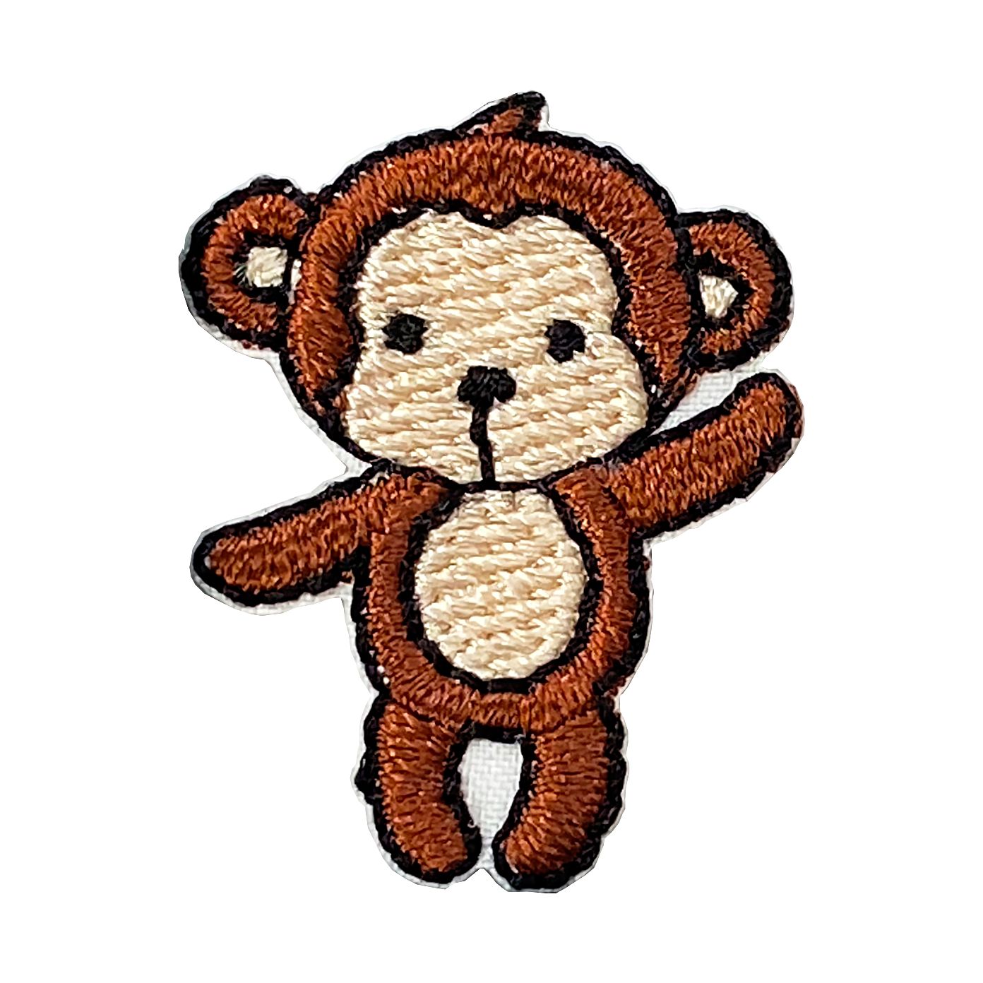 Mini Monkey, Animals, Embroidered, Iron-on Patch