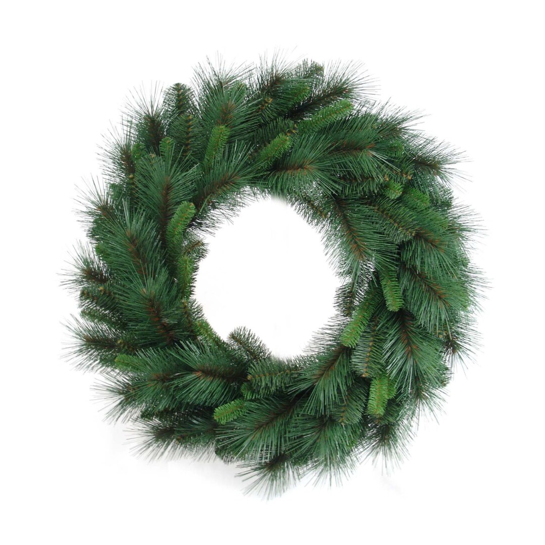Set of 2: Mixed Pine Wreath with 108 Lifelike Tips | 30&#x22; Wide | Indoor/Outdoor Use | Front Door Accents | Winter Wreaths | Home &#x26; Office Decor