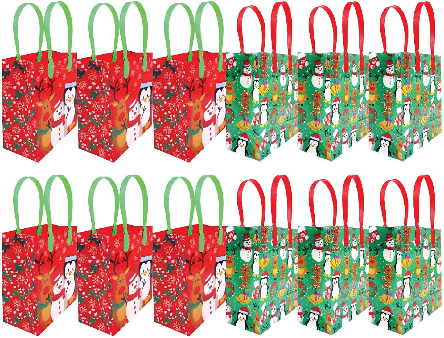  Adam Victor Christmas Gift Bags- Ziplock Stockings Bags,  Assorted Sizes/Creative Candy Bag, Party Favor& Goody Bags(Pack of 36) :  Health & Household