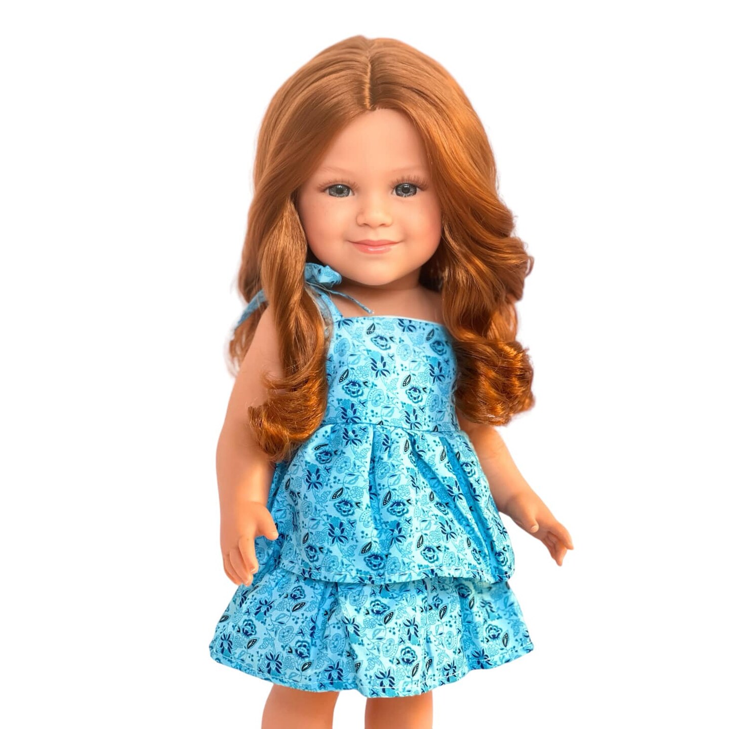 Rae Ricci™: The Stylish Traveler with Red Curly Hair and Blue Eyes