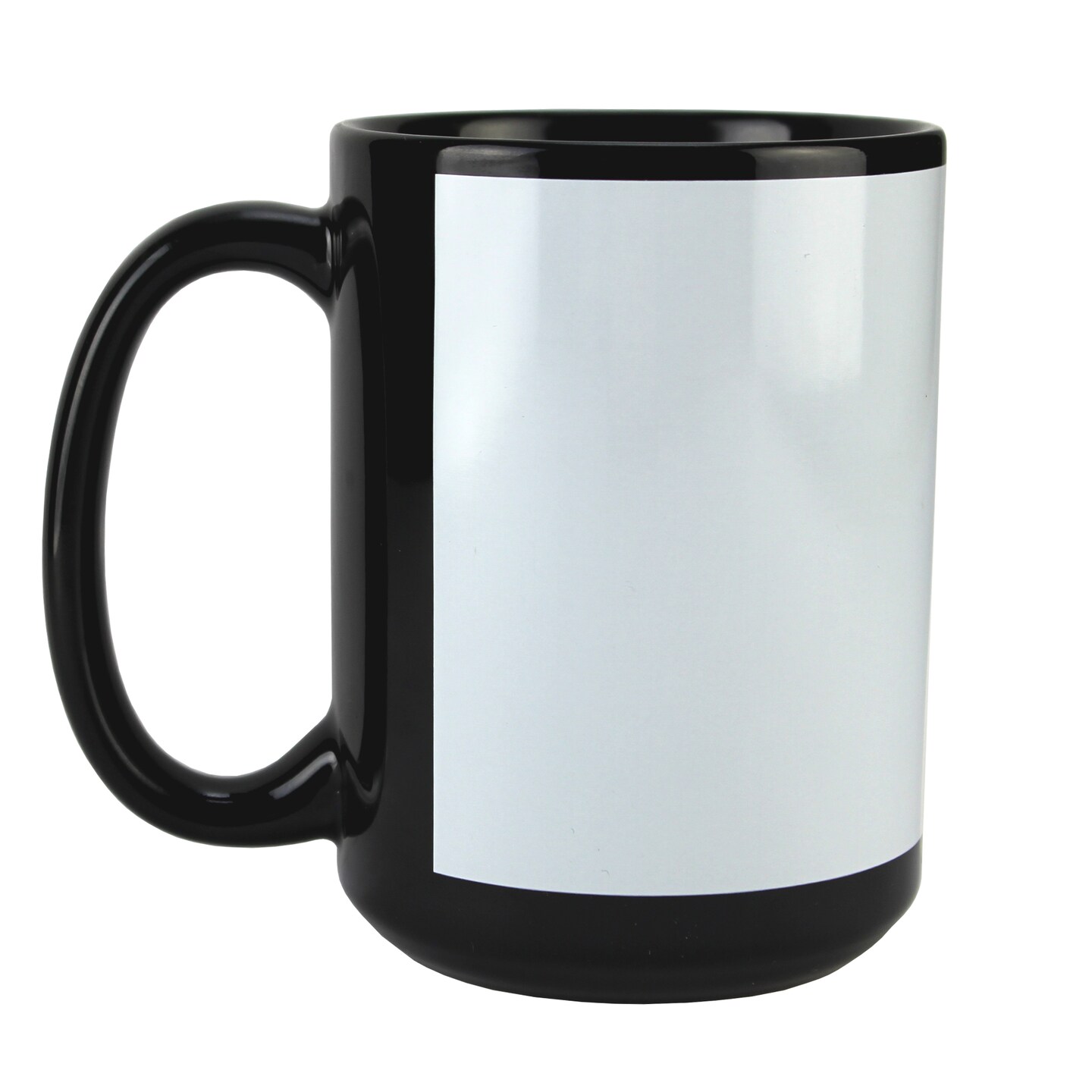 Conde Premium Sublimation Blank Ceramic Mug Black with White Panel, (Case  of 36)