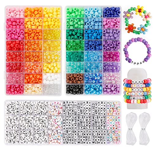 500pcs White Round Acrylic English Letter Bead Tools Sets For DIY Bracelet  Jewelry Making Supplies Plastic Alphabet Bead Kit Box