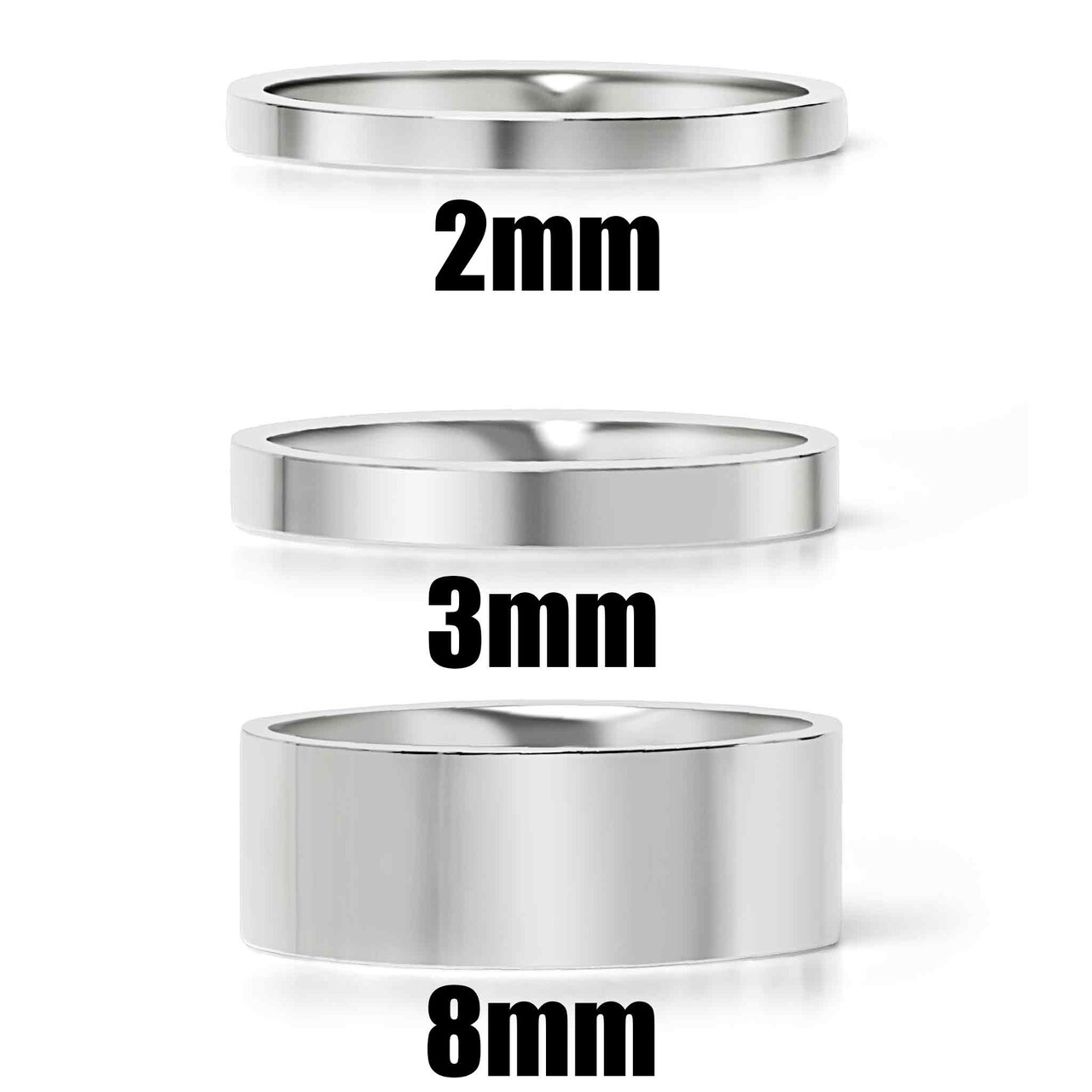Empty Ring Flat Stainless Steel Polished Blank Ring | Michaels
