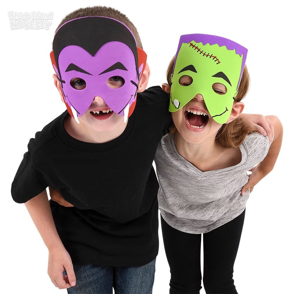 Halloween 7&#x22; Foam Masks - 12pk