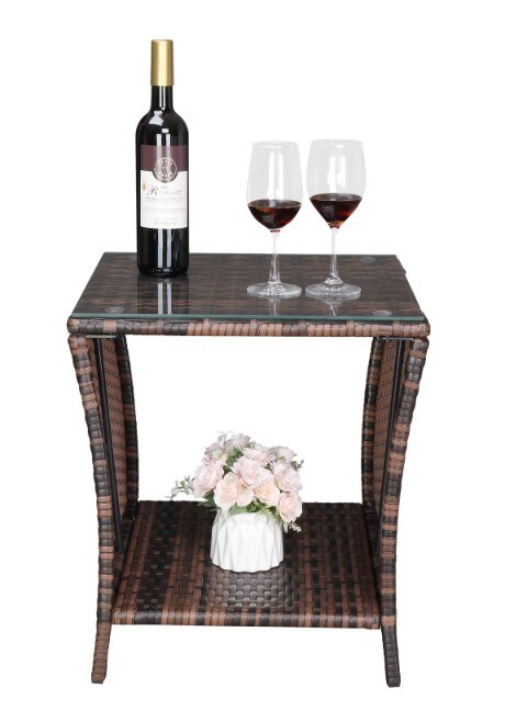 Brown Wicker Side Table Outdoor Furniture | Michaels