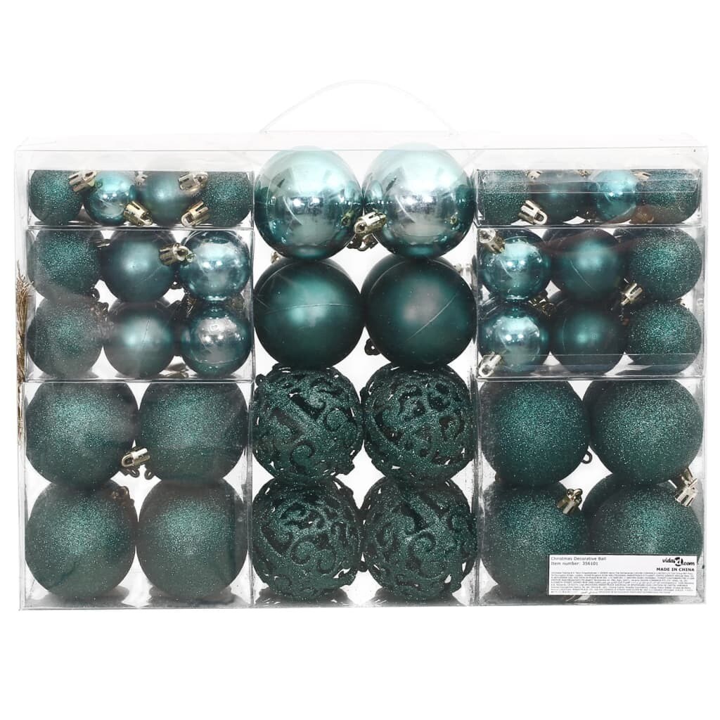 Christmas Baubles 100 pcs  1.2&#x22; / 1.6&#x22; / 2.4&#x22;