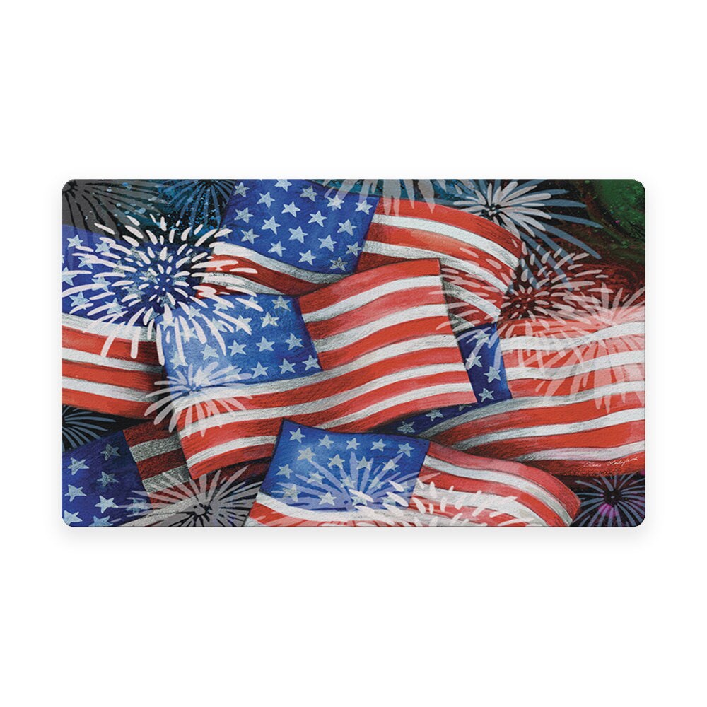 Sparkling Old Glory Door Mat (18 x 30&#x22;)