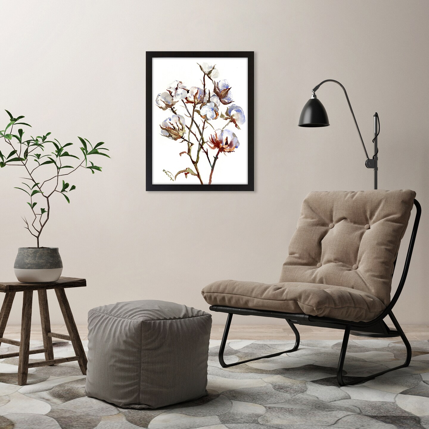 Cotton Bough by Suren Nersisyan  Framed Print - Americanflat