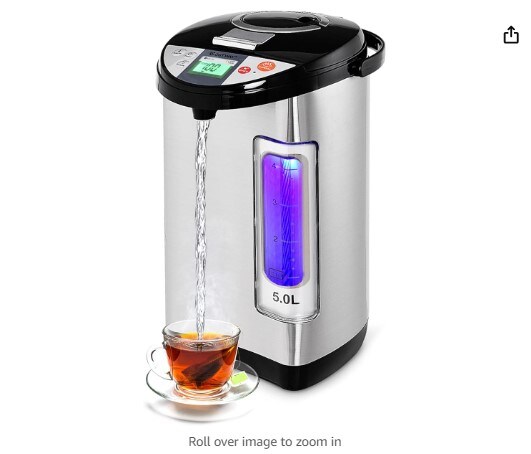 Instant Electric Hot Water Boiler and Warmer, 5-Liter LCD Water