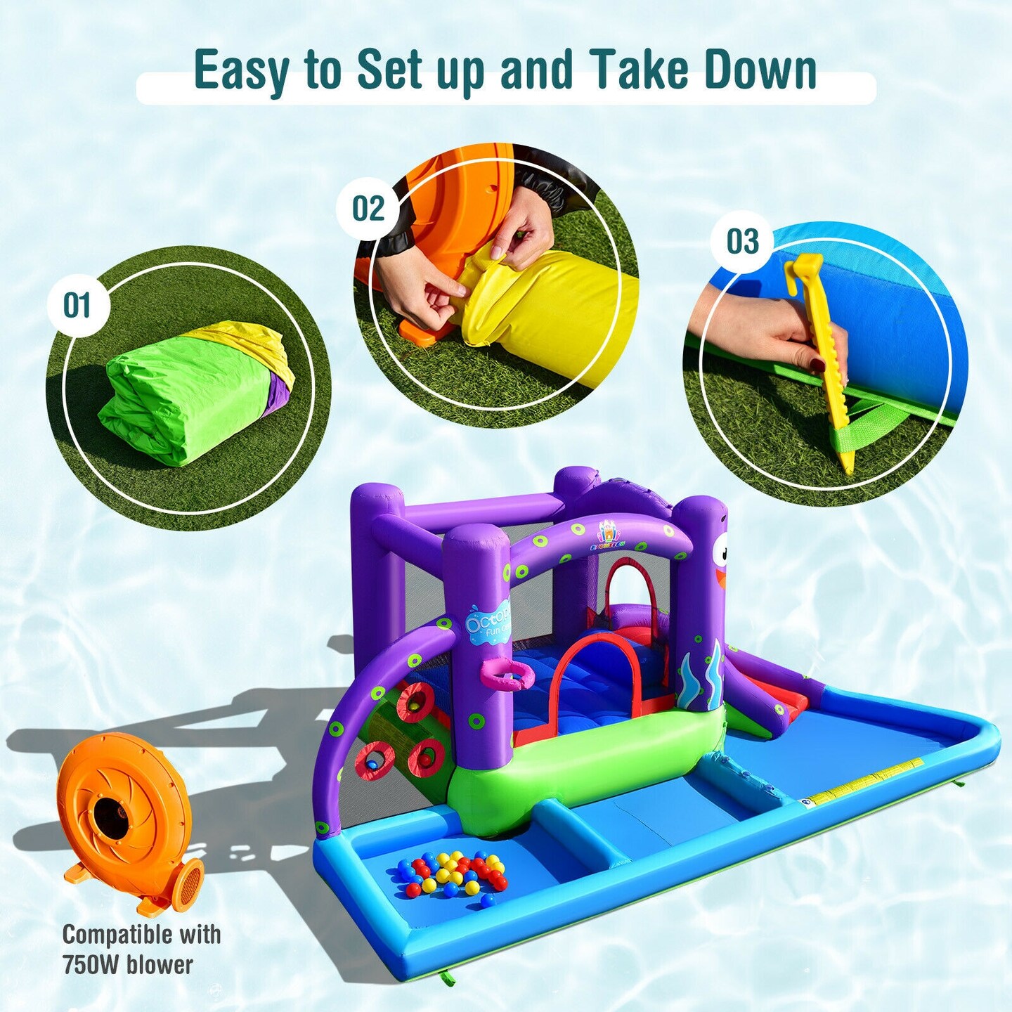 Inflatable Water Slide Castle