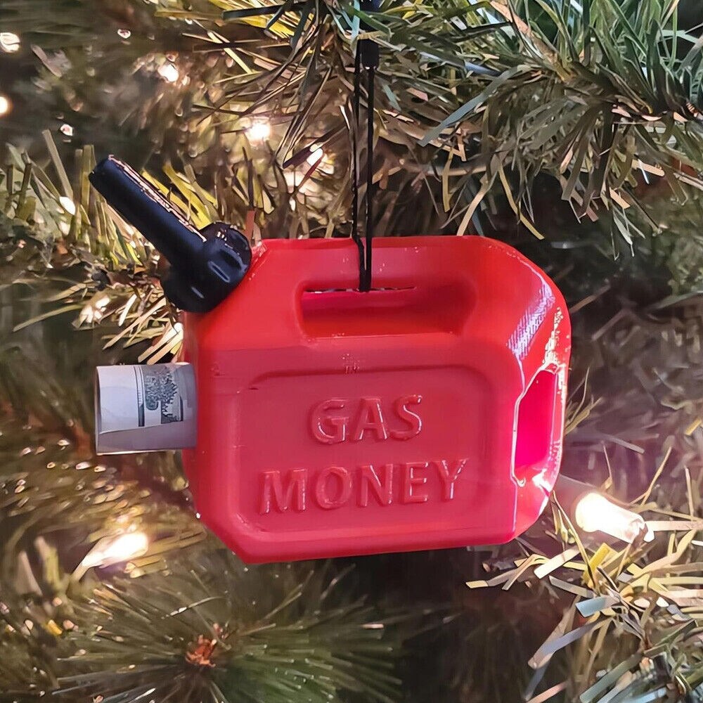 Reusable Gas Money Oil Can Christmas Decoration