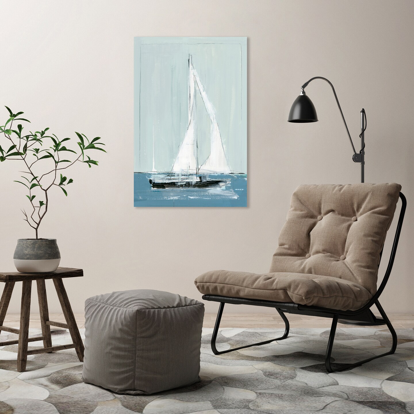 Set Blue Sail I by PI Creative Art  Gallery Wrapped Canvas - Americanflat
