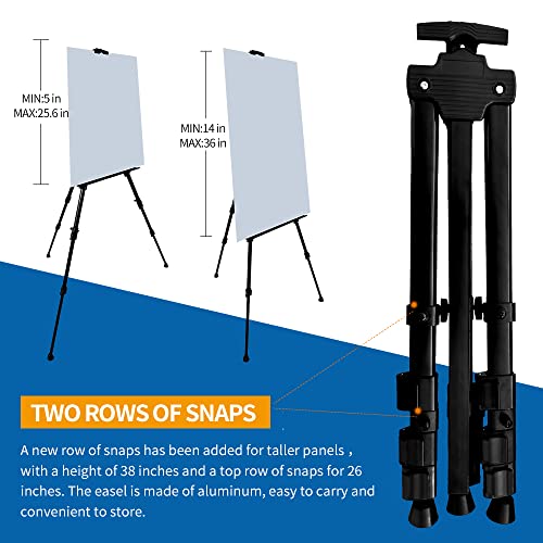 Artist Easel Stand, Adjustable Easel for Painting Canvases Height from 17 to 66 Inch,Carry Bag for Table-Top/Floor Drawing and Didplaying