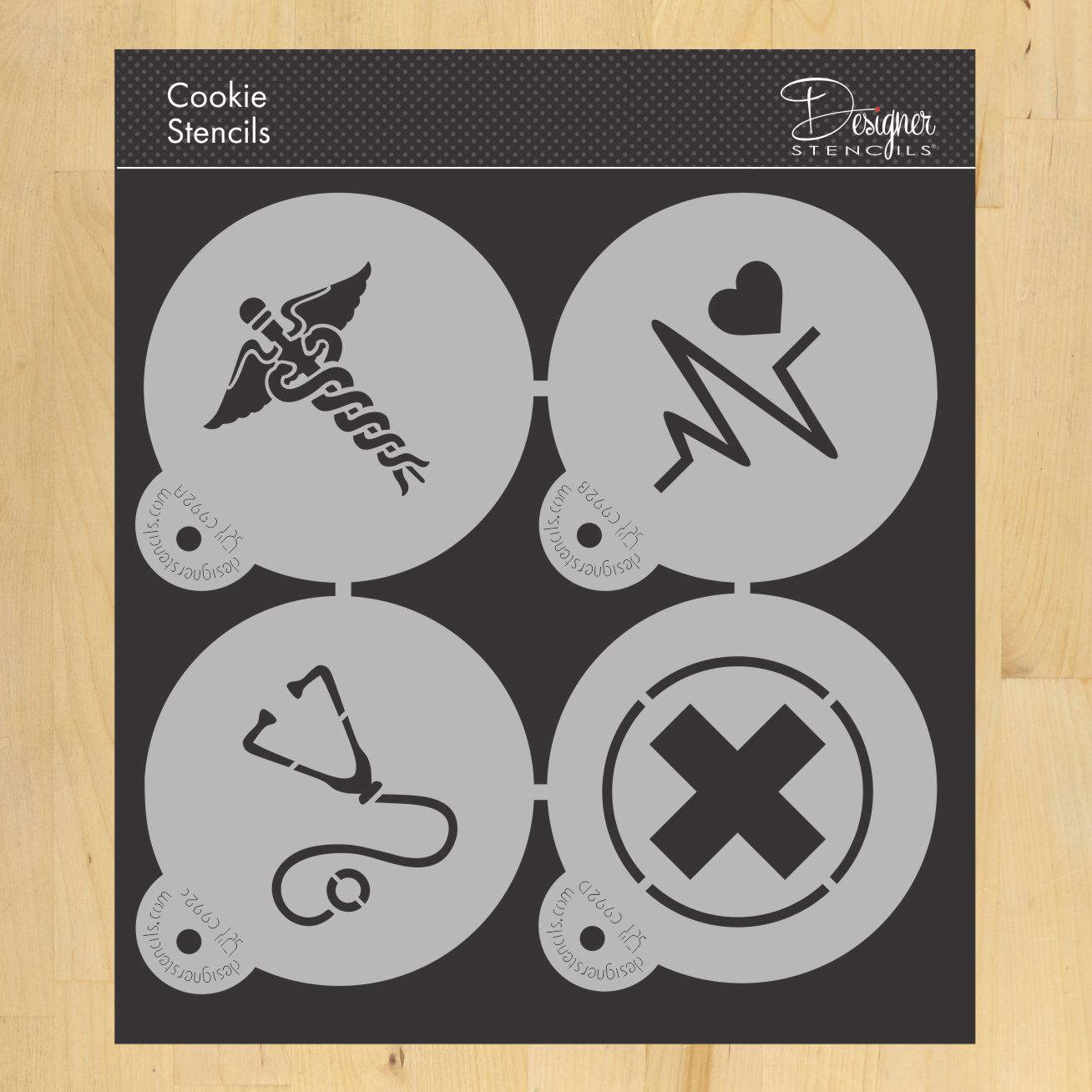 Medical Symbols Cookie Stencil Set | C992 by Designer Stencils |
