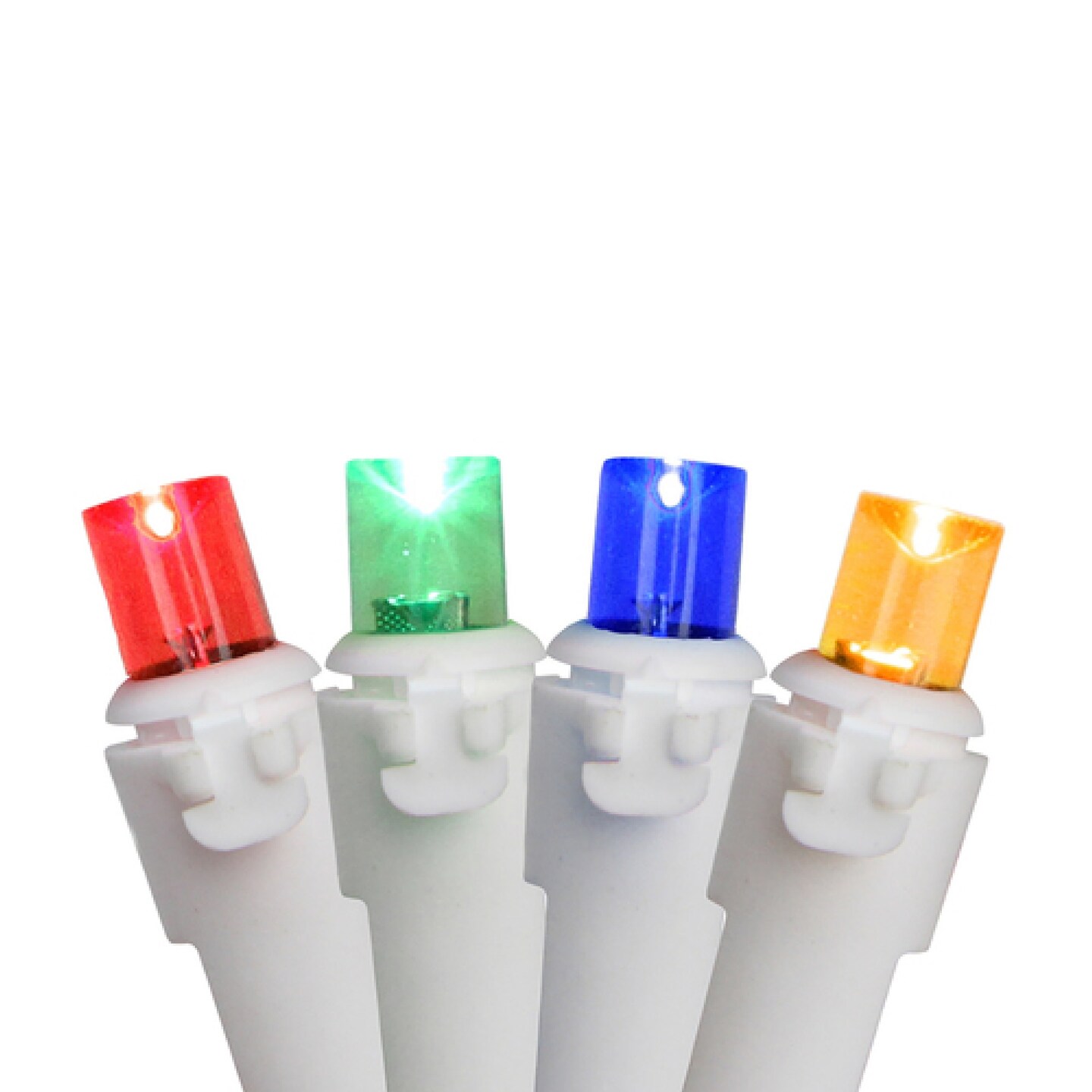 Northlight 100ct Multi Color LED Wide Angle Christmas Icicle Lights, 5.5ft White Wire