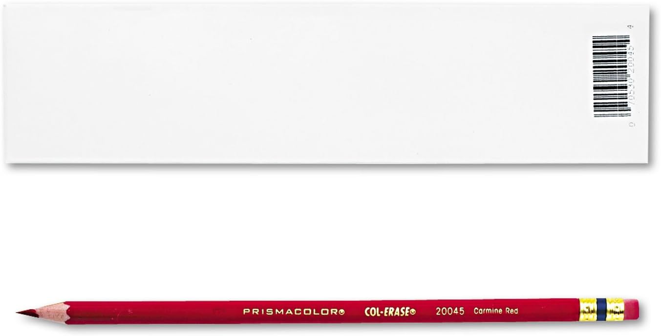Col-Erase Pencil W/Eraser Carmine Red Lead/Barrel (20045)