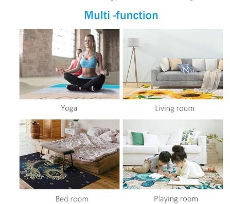 Christmas Carpet Floor Mat Gingerbread Man Area Rugs Xmas Tree Throw Rug for Bedroom Living Room 35x24 inch