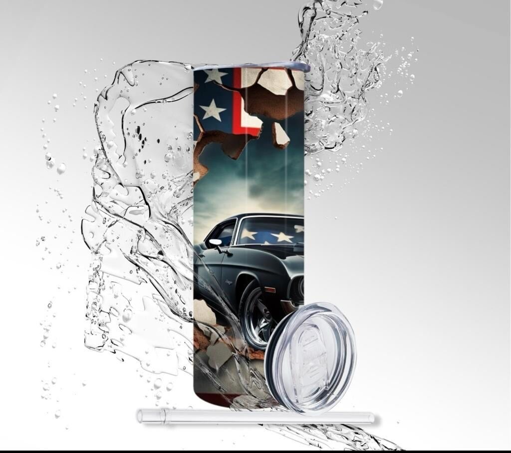 Ride the Classic Car Skinny Tumbler Png Graphic by 2515 Design · Creative  Fabrica