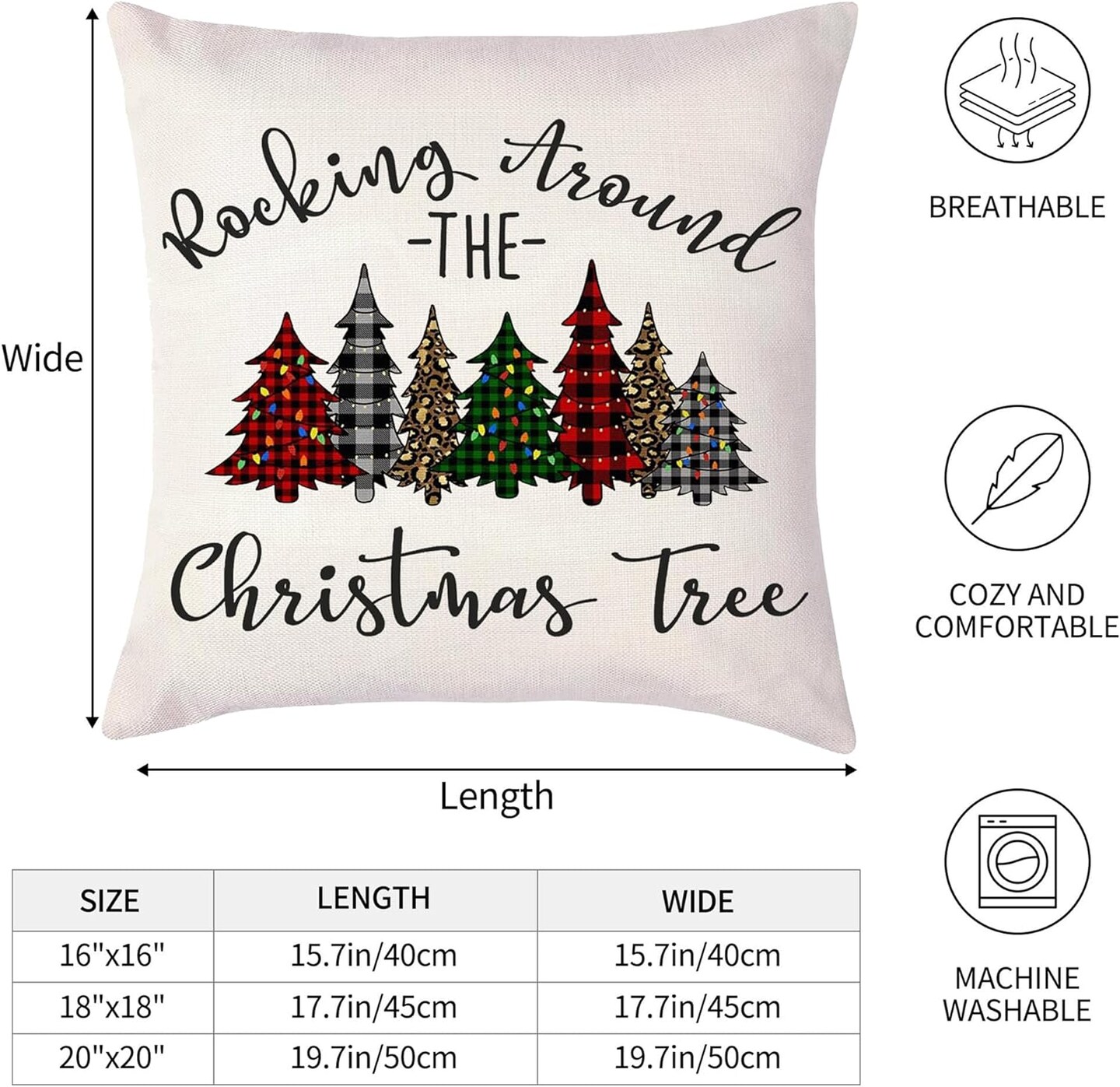 18 Inches Decorative Christmas Pillow Covers Set of 2